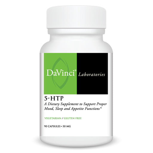 DaVinci Labs 5-HTP 50 mg, 90 capsules, front of bottle