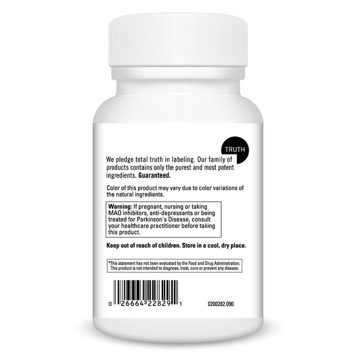 DaVinci Labs 5-HTP 50 mg 90 capsules warnings label