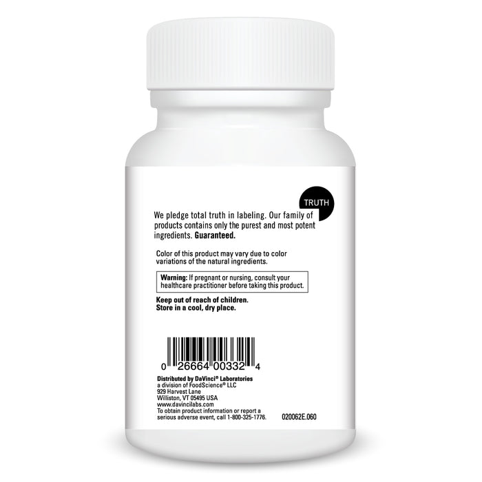 DaVinci Labs 5-MTHF 1 mg 60 capsules warnings label
