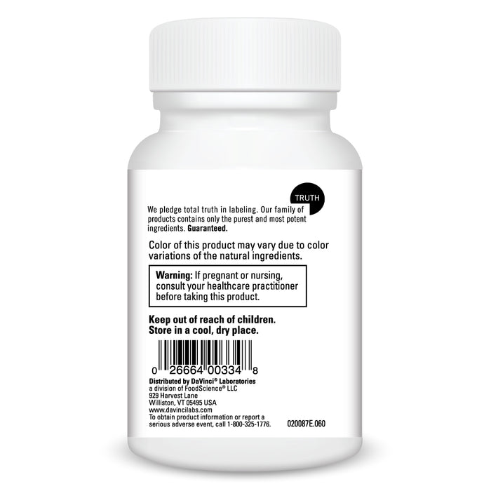 DaVinci Labs 5-MTHF/B12 MC 2000 60 capsules warnings label