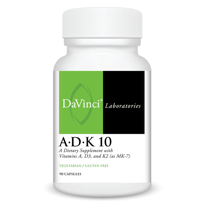 DaVinci Labs A-D-K 10, 90 capsules, front of bottle