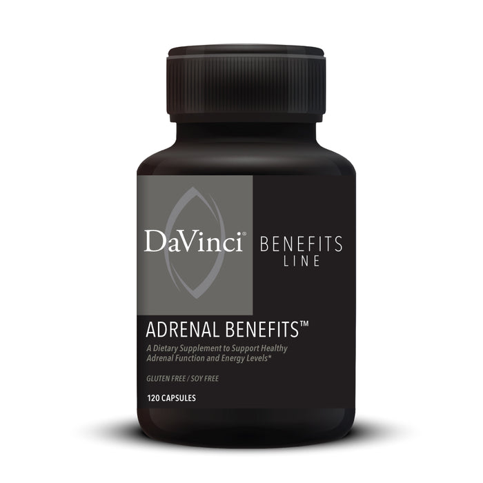 DaVinci Labs Adrenal Benefits, 120 capsules, front of bottle