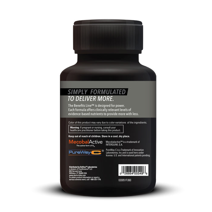 DaVinci Labs Adrenal Benefits 60 capsules warnings label