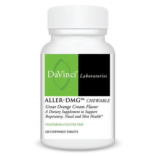 DaVinci Labs Aller-DMG Chewable Orange, 120 chewables, front of bottle