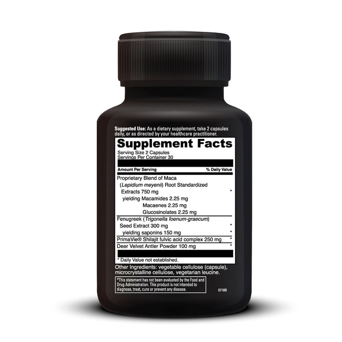 DaVinci Labs Andro Benefits 60 capsules supplement facts label