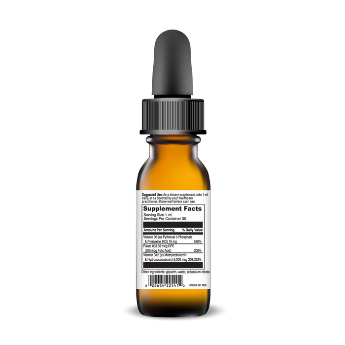 DaVinci Labs B12 MC Liquid 1 fl oz supplement facts label