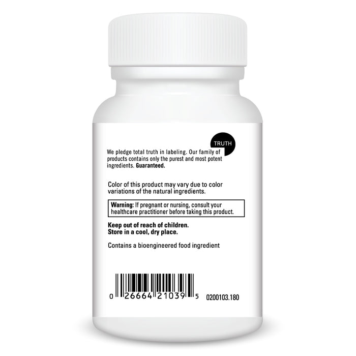 DaVinci Labs Beta Carotene 25,000 IU 180 softgels side label