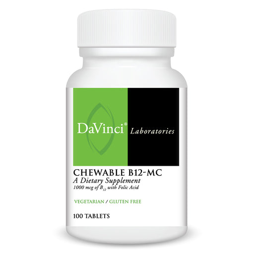 DaVinci Labs Chewable B12-MC 1000 mcg, 100 tablets, front of bottle