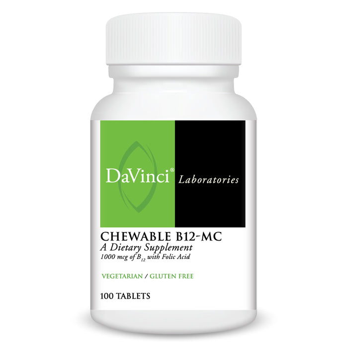 DaVinci Labs Chewable B12-MC 1000 mcg, 100 tablets, front of bottle