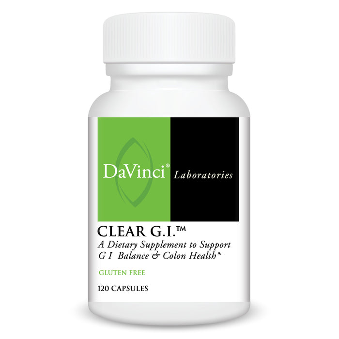 DaVinci Labs Clear G.I., 120 capsules, front of bottle