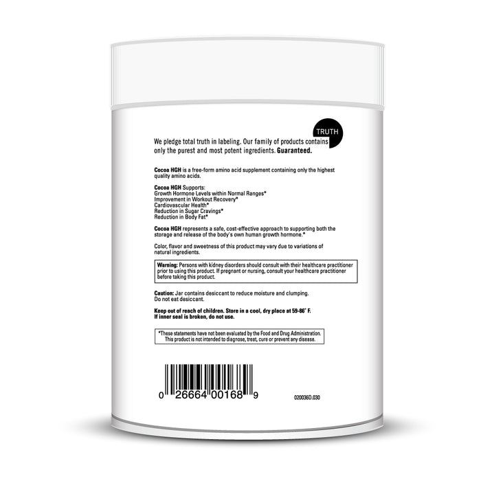DaVinci Labs Cocoa HGH 465.2 g warnings label