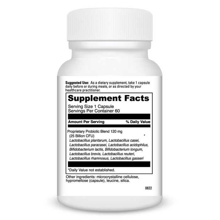 DaVinci Labs Daily Best Probiotic 60 capsules supplement facts label