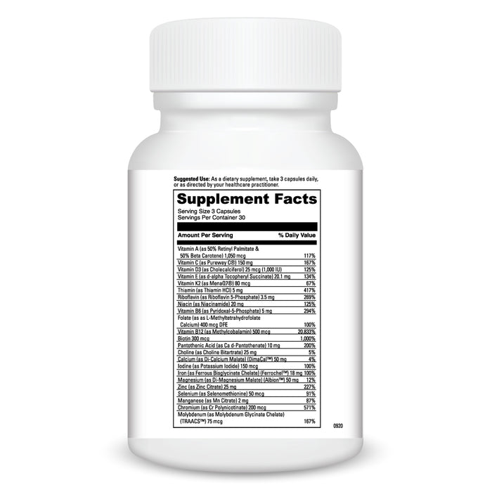 DaVinci Labs Daily Best Women 90 capsules supplement facts label