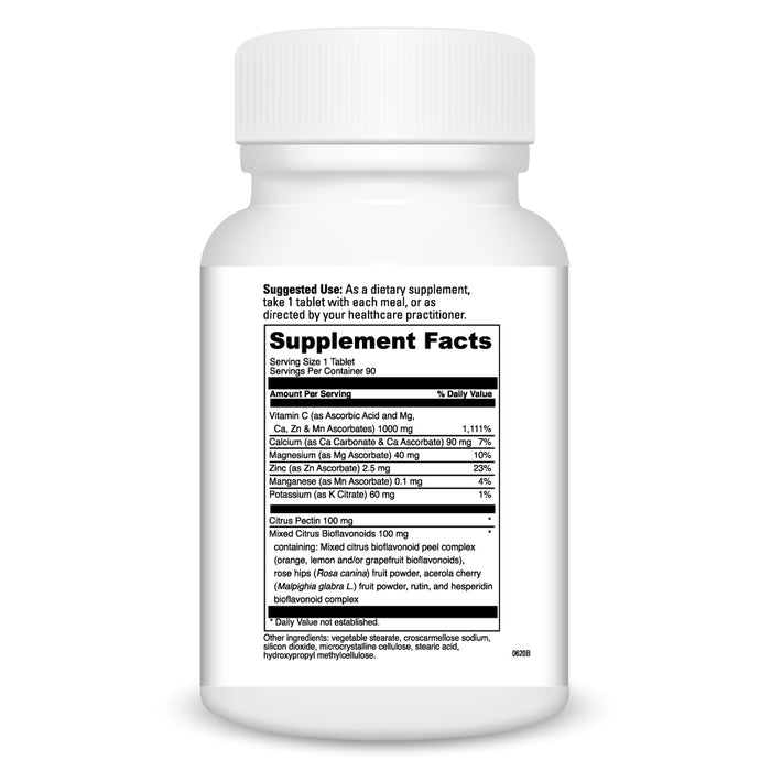DaVinci Labs DaVinci Poten-C 90 tablets supplement facts label