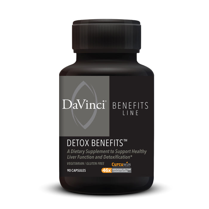 DaVinci Labs Detox Benefits, 90 capsules, front of bottle