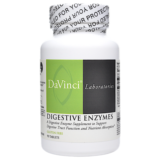 DaVinci Labs Digestive Enzymes, 90 tablets, front of bottle