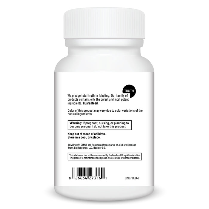 DaVinci Labs DIM Plex 60 capsules warnings label