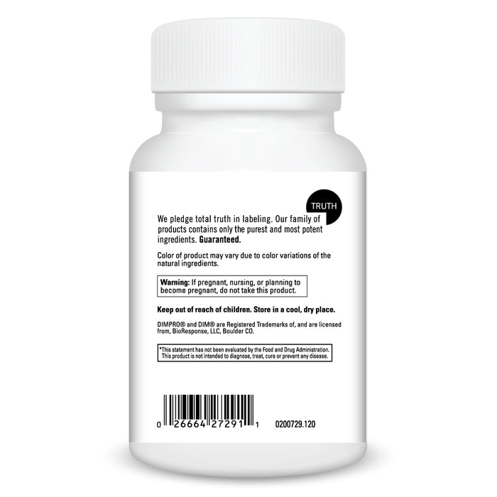DaVinci Labs DIMPro 120 capsules warnings label