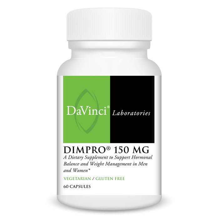 DaVinci Labs DIMPRO 150 mg, 60 capsules, front of bottle