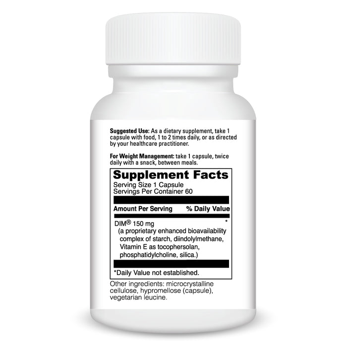 DaVinci Labs DIMPRO 150 mg 60 capsules supplement facts label