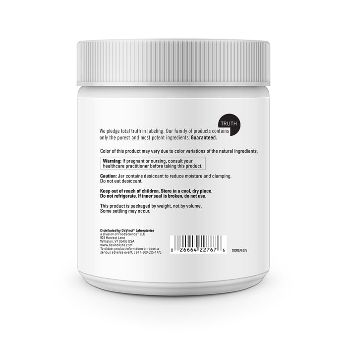 DaVinci Labs Effervescent Magnesium Citrate 516 g warnings label