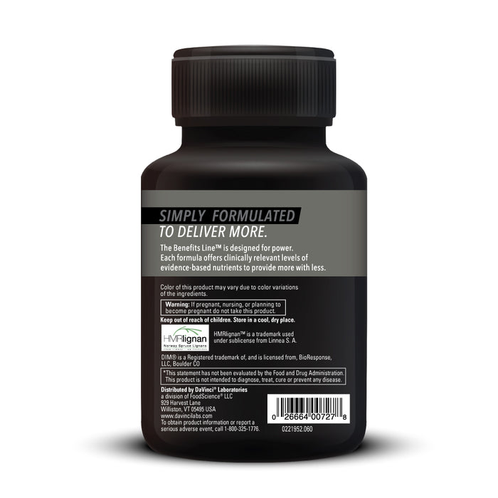 DaVinci Labs Estro Benefits 60 capsules warnings label