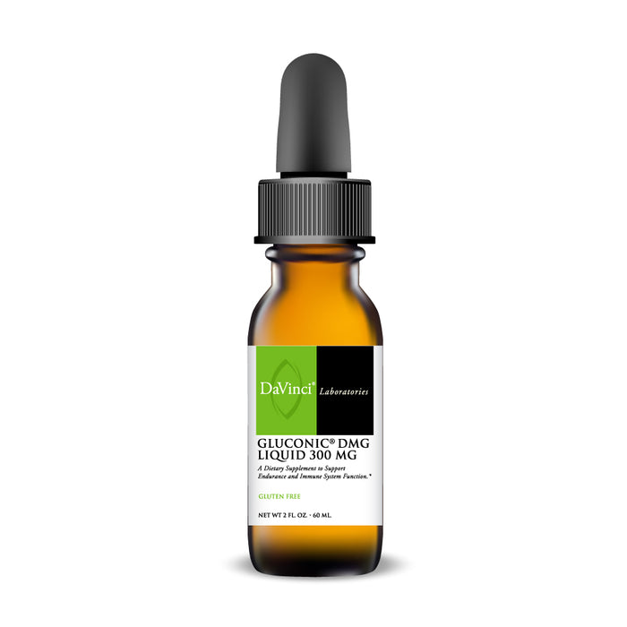DaVinci Labs Gluconic DMG Liquid 300 mg, 2 fl oz, front of bottle