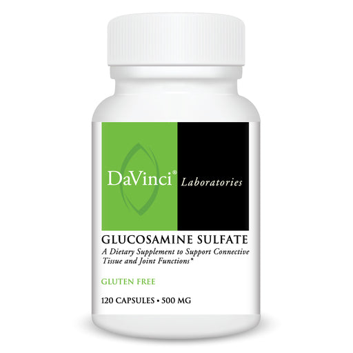 DaVinci Labs Glucosamine Sulfate 500 mg, 120 capsules, front of bottle