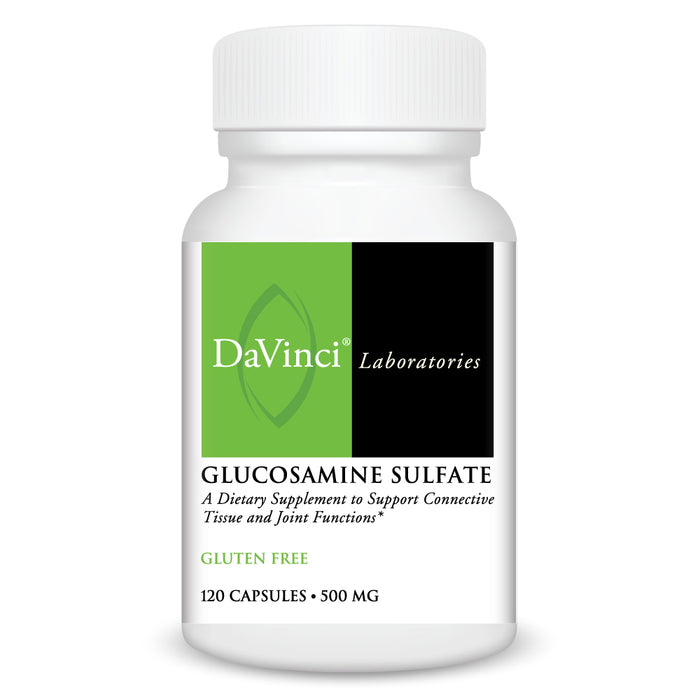 DaVinci Labs Glucosamine Sulfate 500 mg, 120 capsules, front of bottle