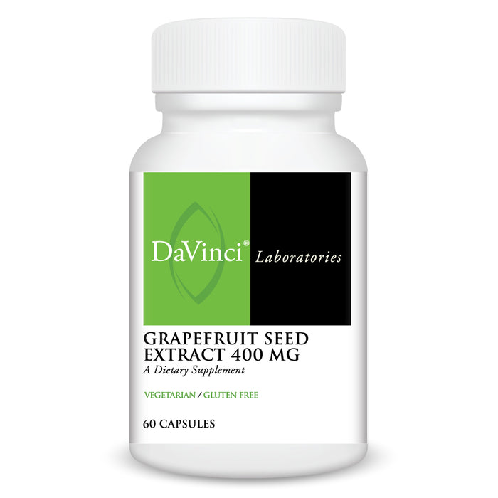 DaVinci Labs Grapefruit Seed Extract 400 mg, 60 veg capsules, front of bottle