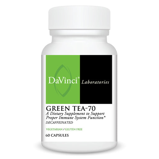 DaVinci Labs Green Tea-70, 60 veg capsules, front of bottle