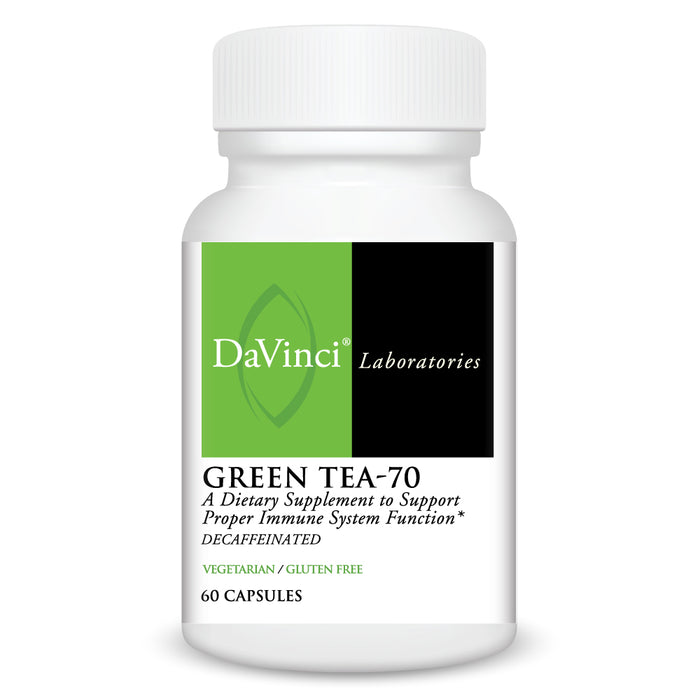 DaVinci Labs Green Tea-70, 60 veg capsules, front of bottle