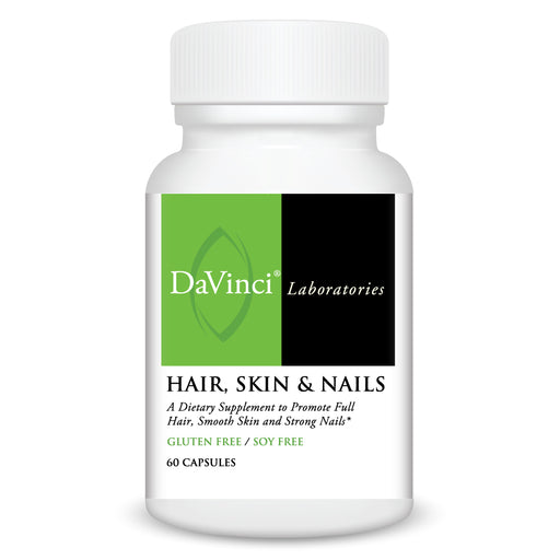DaVinci Labs Hair, Skin & Nails, 60 capsules, front of bottle