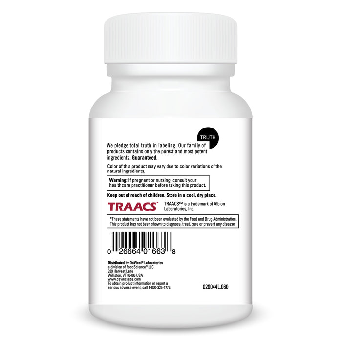 DaVinci Labs Hair, Skin & Nails 60 capsules warnings label