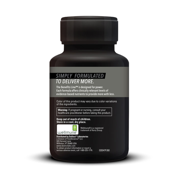 DaVinci Labs Immuno Benefits 60 capsules warnings label