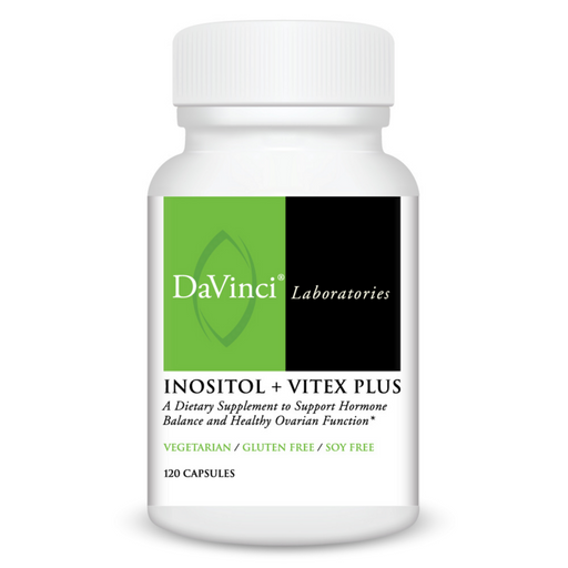 DaVinci Labs Inositol + Vitex Plus, 120 capsules, front of bottle