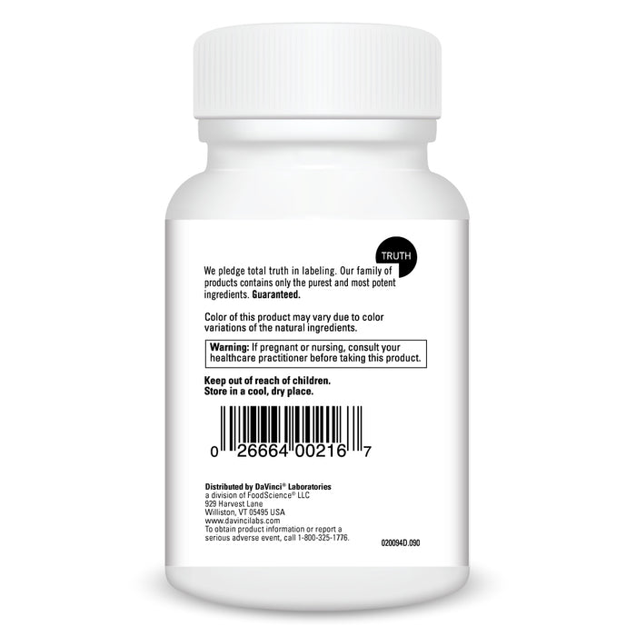 DaVinci Labs L-Lysine Capsules 90 capsules warnings label