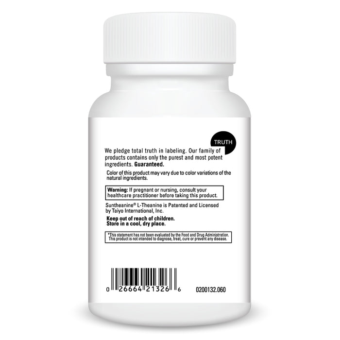 DaVinci Labs L-Theanine 200 mg 60 capsules warnings label