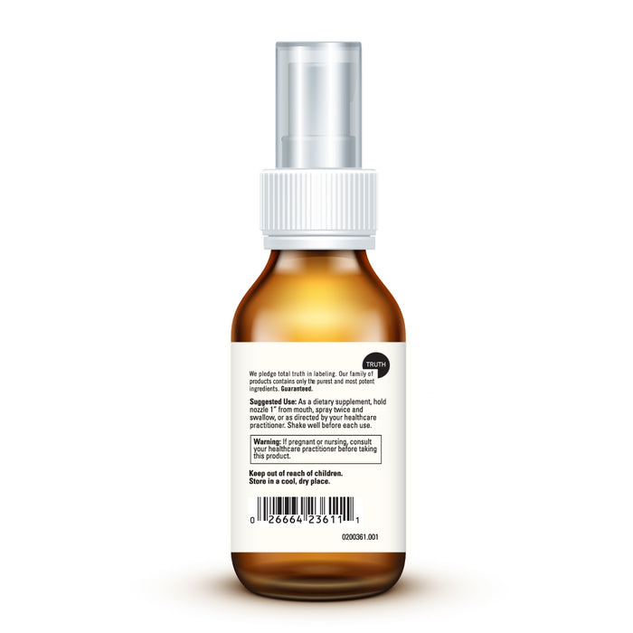 DaVinci Labs Liposomal Melatonin Spray 1 fl oz suggested use label