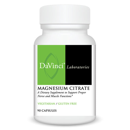 DaVinci Labs Magnesium Citrate 140 mg, 90 capsules, front of bottle