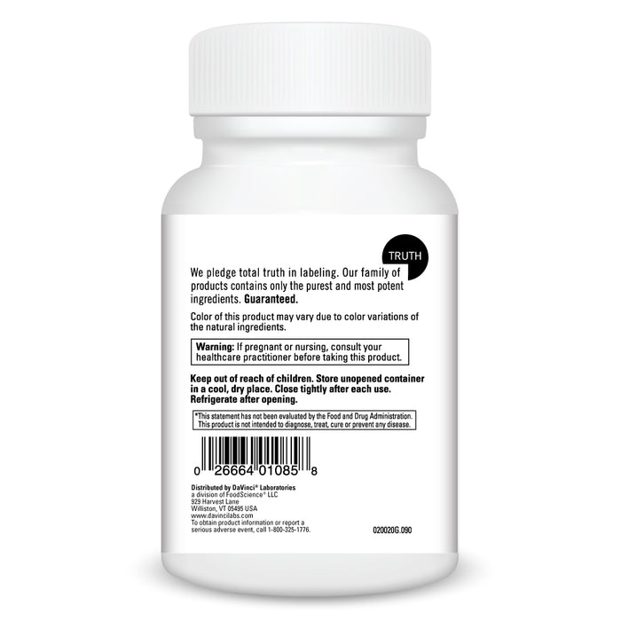 DaVinci Labs Mega Probiotic ND with Digestive Enzymes Cherry 90 chewable tablets warnings label