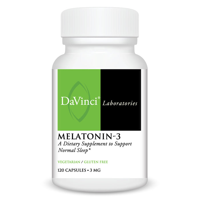 DaVinci Labs Melatonin-3, 120 capsules, front of bottle