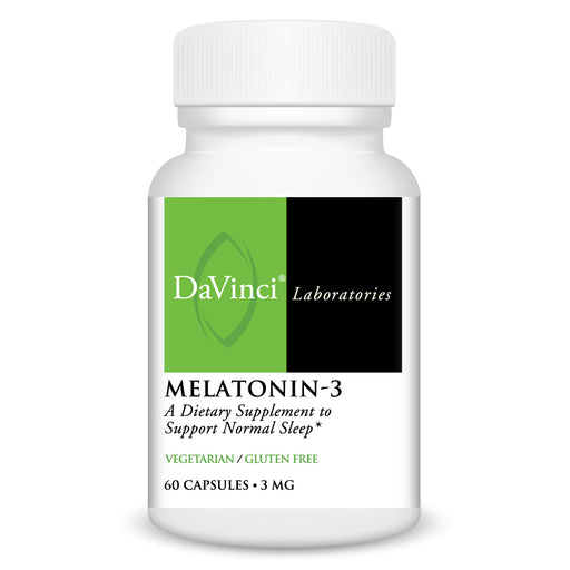 DaVinci Labs Melatonin-3, 60 capsules, front of bottle