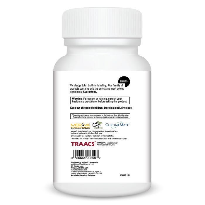 DaVinci Labs Metabolic Multi 180 capsules warnings label