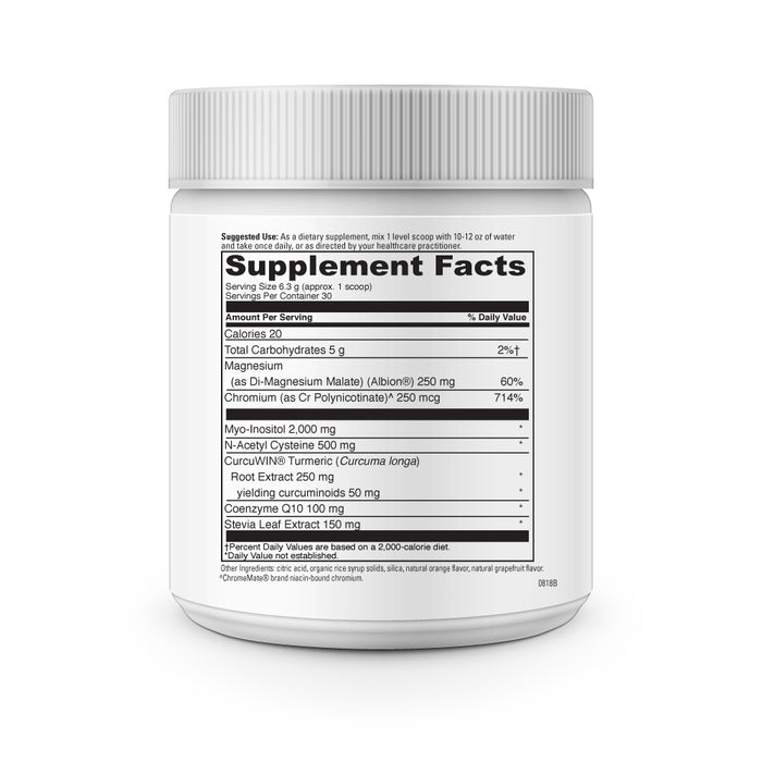 DaVinci Labs Metabolic Ovary Support 189 g supplement facts label