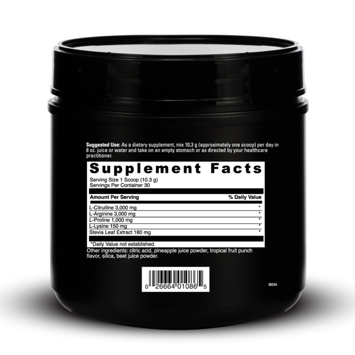 DaVinci Labs Nitro Benefits 10.9 oz supplement facts label