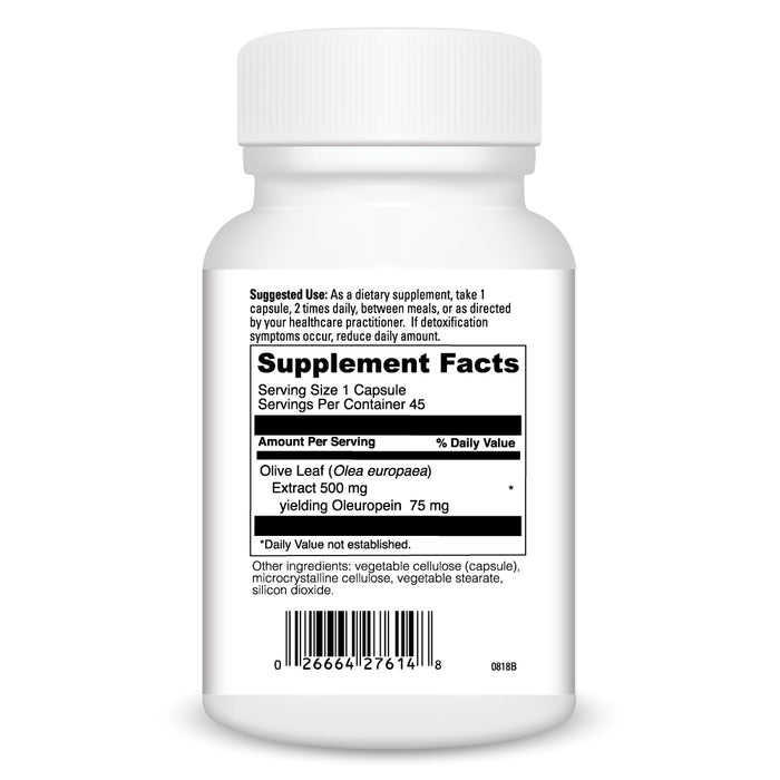 DaVinci Labs Olivir 15 45 capsules supplement facts label