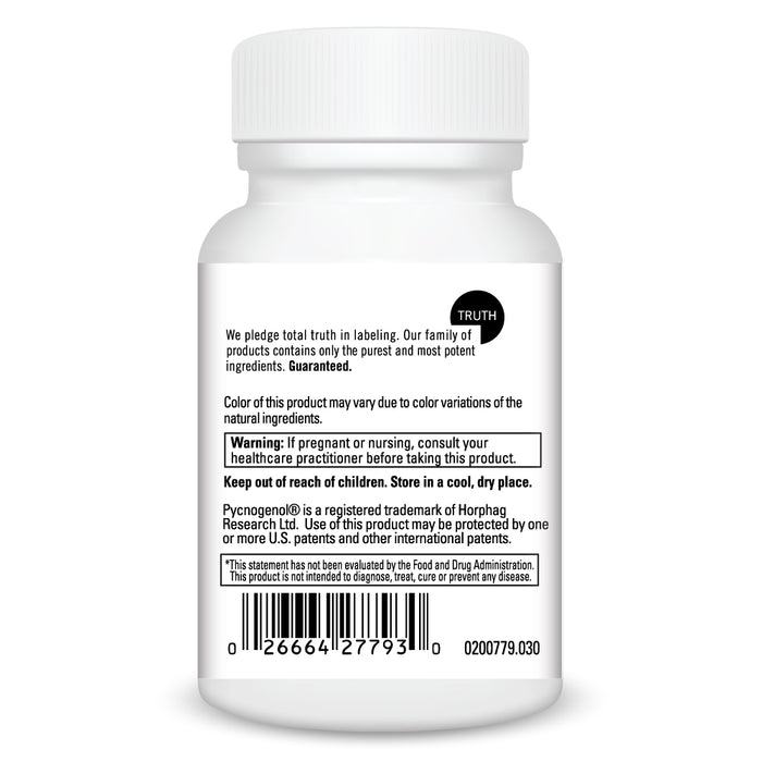 DaVinci Labs Pycnogenol-50 30 capsules warnings label