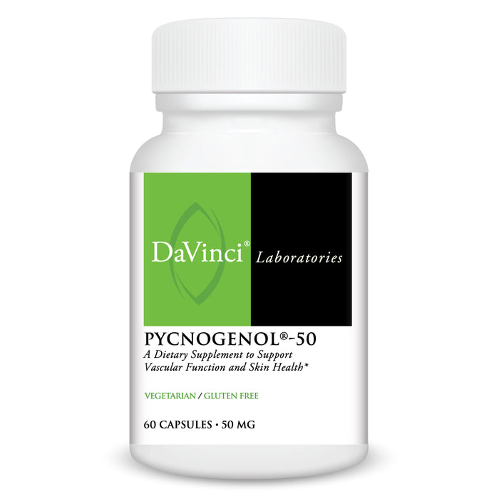 DaVinci Labs Pycnogenol-50, 60 capsules, front of bottle