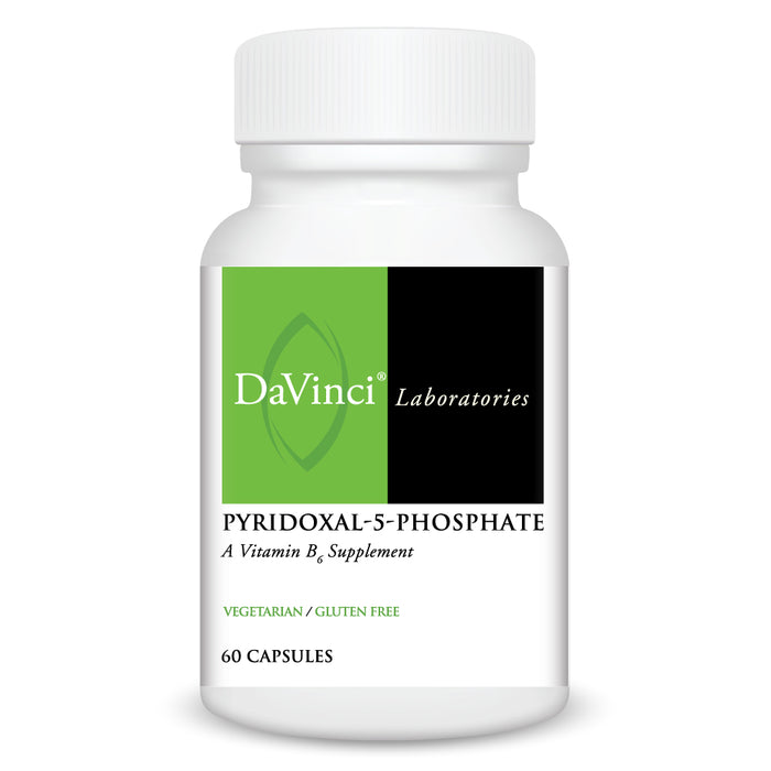 DaVinci Labs Pyridoxal-5-Phosphate 33.8 mg, 60 veg capsules, front of bottle